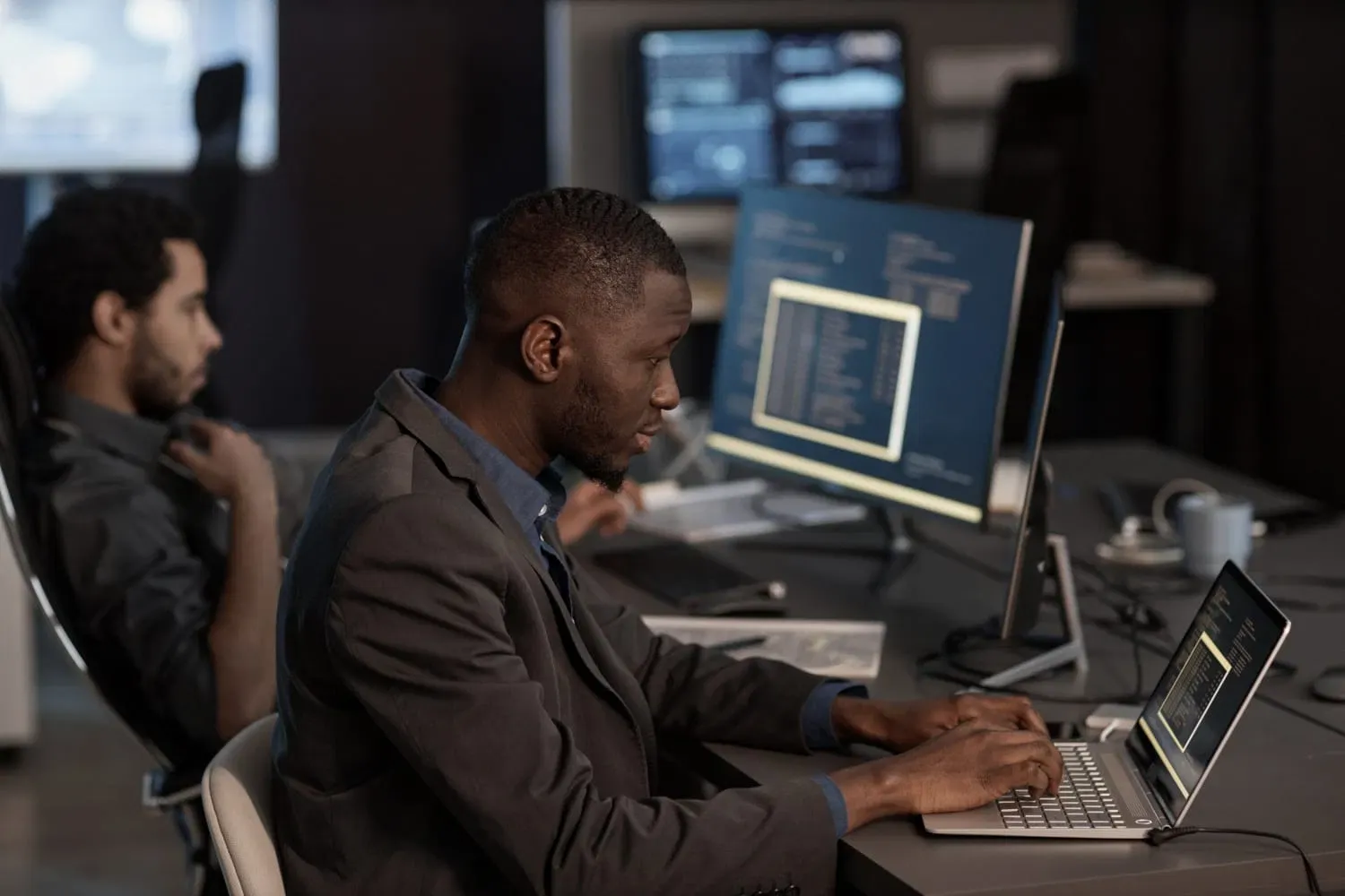 Technology professionals at work